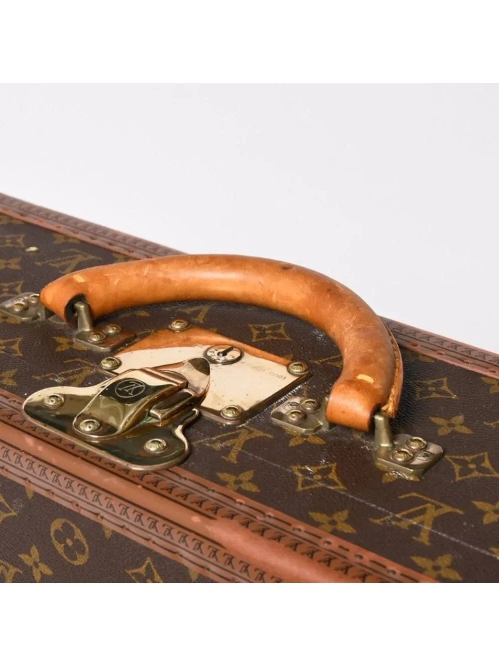 Louis Vuitton Alzer 55 Trunk Case Hard Monogram Leather